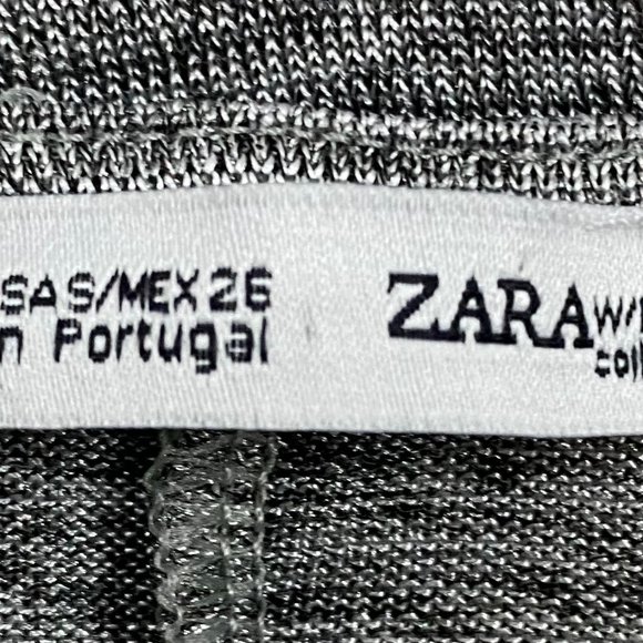 Zara Tank Top Metallic Silver & Grey Sz L SKU 000027-1 - Picture 6 of 6